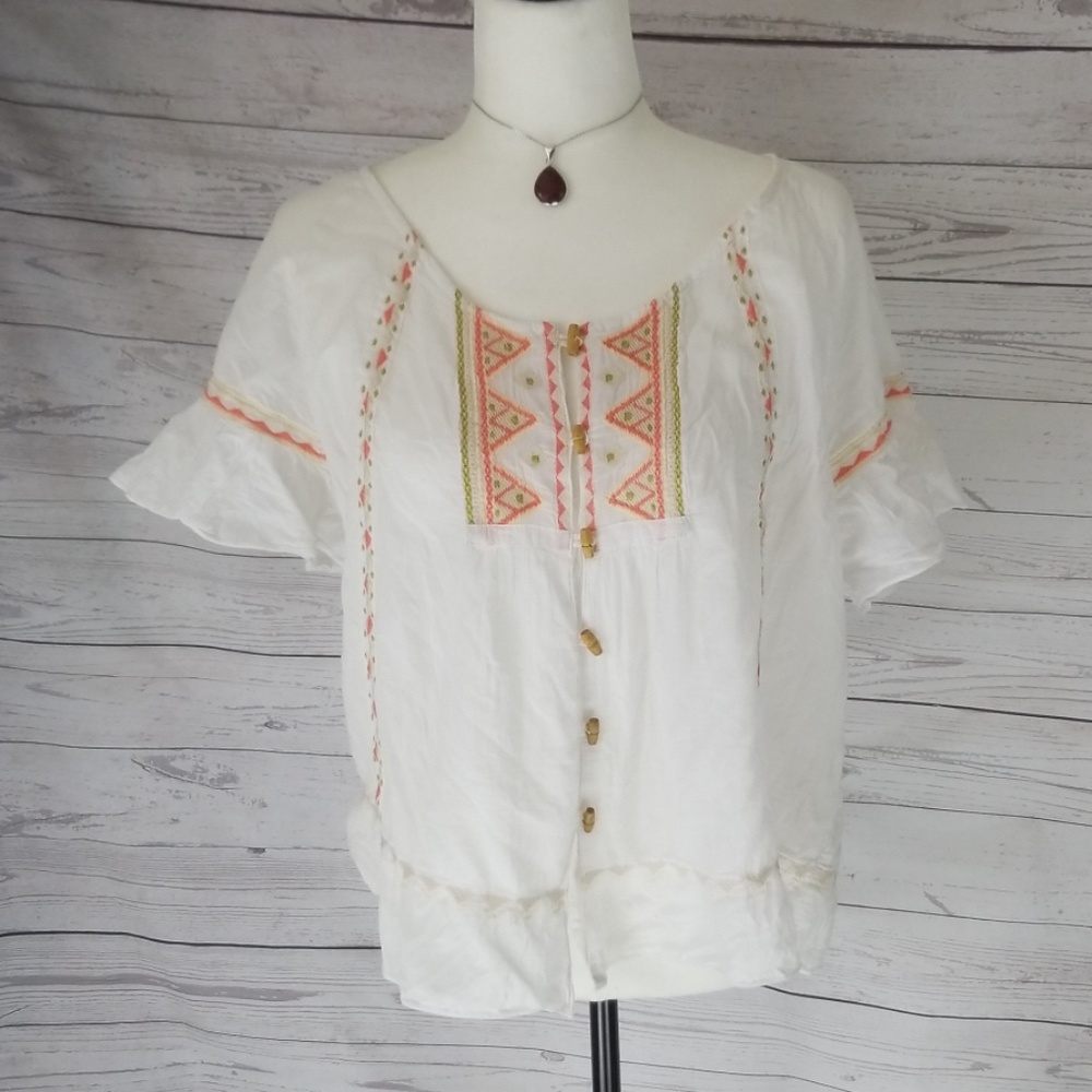Sonoma life and style sheer peasant top